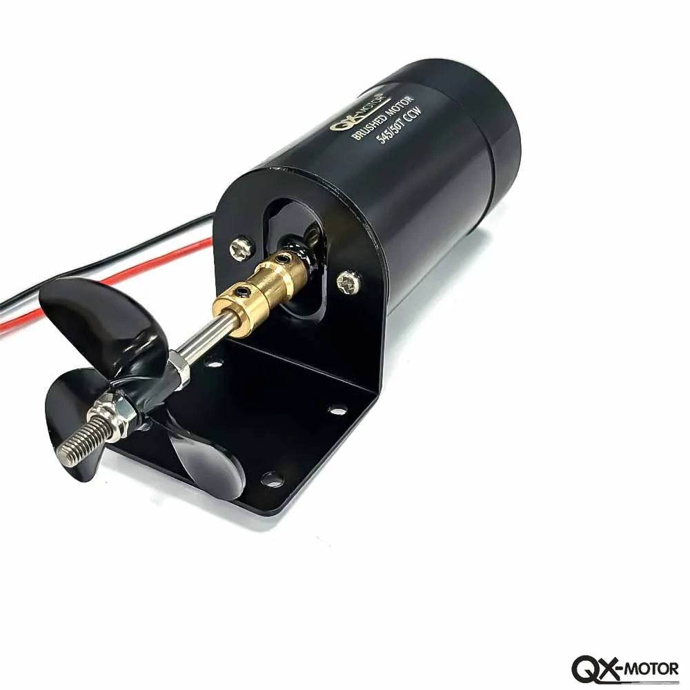 QX-MOTOR 545 / 50T Underwater propeller 12V-16V Brush Motor for unmanned / nesting trawler/remote control duck boat