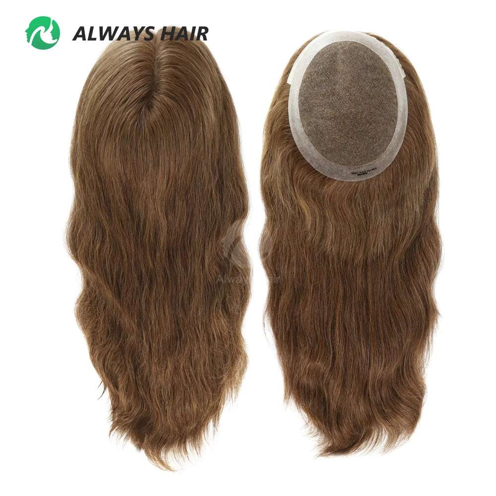 Alwayshair -16" Australia Base Hair Toppers For Woman 7x9 Lace & PU Brazilian Human Hair Toppers Hair Pices for ladies