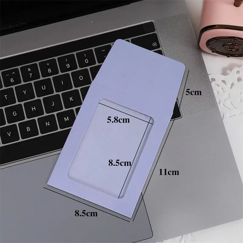 10Pcs/Set DIY Paper Photo Frame Macaron Color Photocard Holder Korean Idol Envelope Picture Album Small Card Packaging Supplies