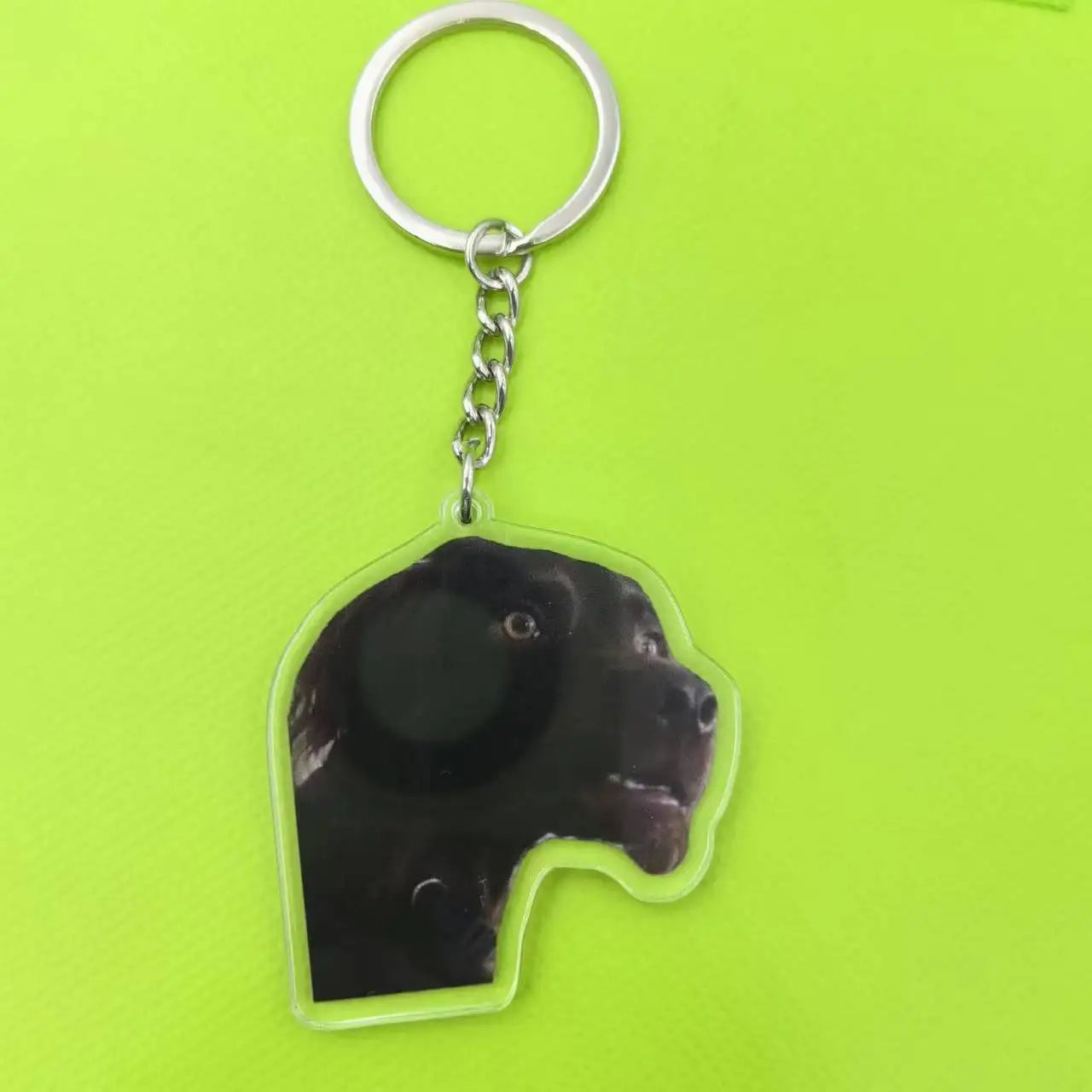 Cute Keychain Dog Meme Keychains Scared Black Dog Meme Confused Dog Gift For Friends Bag Pendant Greyhound Dog Meme