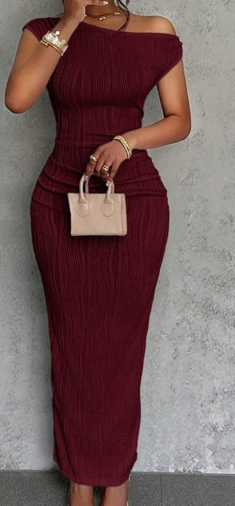 Summer New Elegant Party Daily Date Oblique Shoulder One-Shoulder