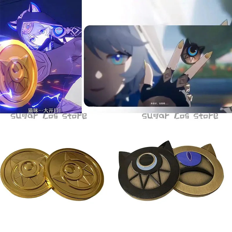 Honkai Star Rail Cipher Game Cosplay Prop Metal Coin Flying Coin Memorial Badge Halloween Christmas Party Props Gifts For Women