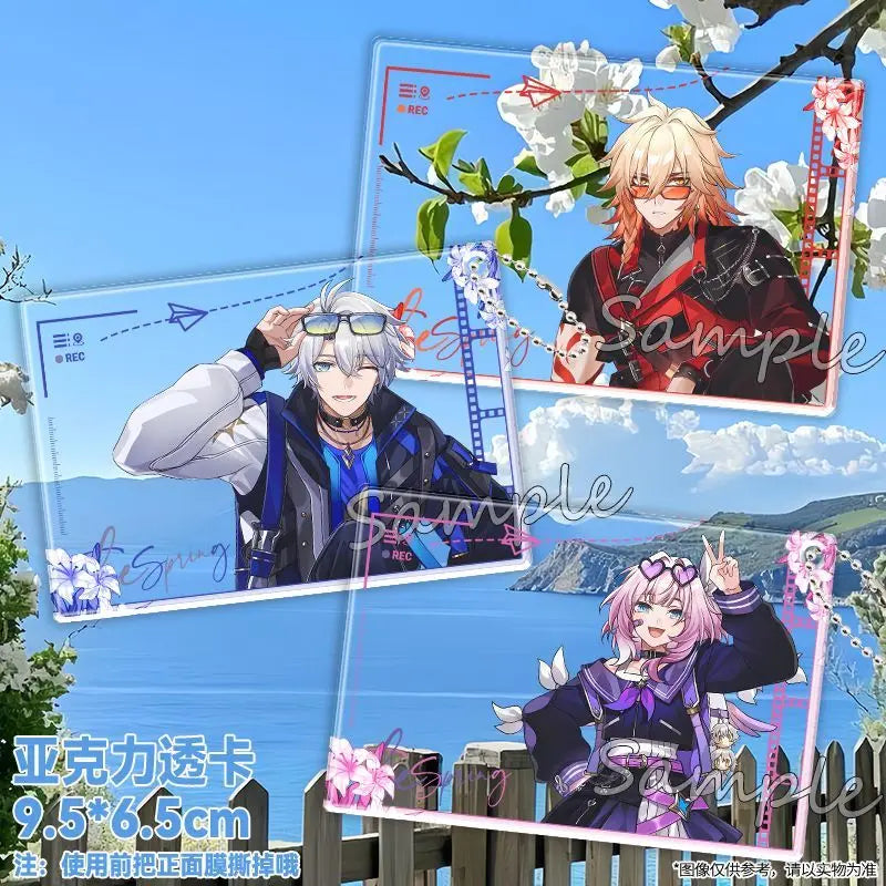 Anime Honkai: Star Rail Khaslana Mydeimos Cosplay Photo Props Diy Cartoon New Acrylic Transparent Card Card Christmas Gifts