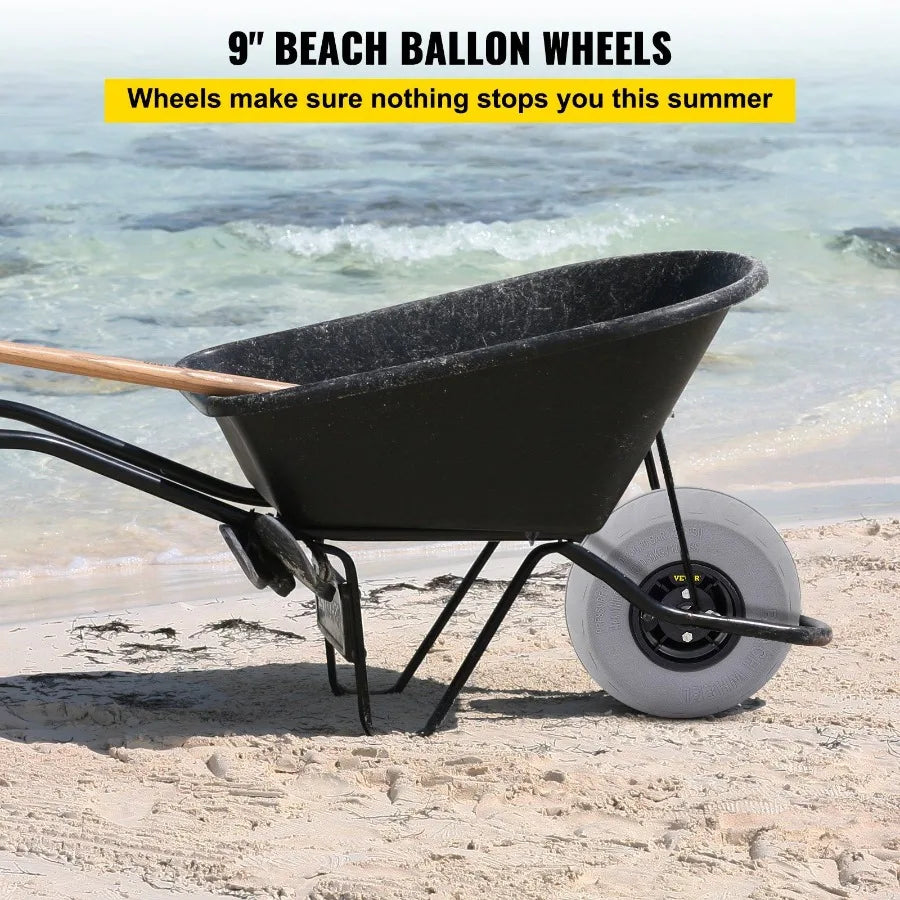 Beach Balloon Wheels 9 Replacement Sand Tires PVC Cart Tires for Kayak Dolly Canoe Cart and Buggy w Free Air Pump 2Pack