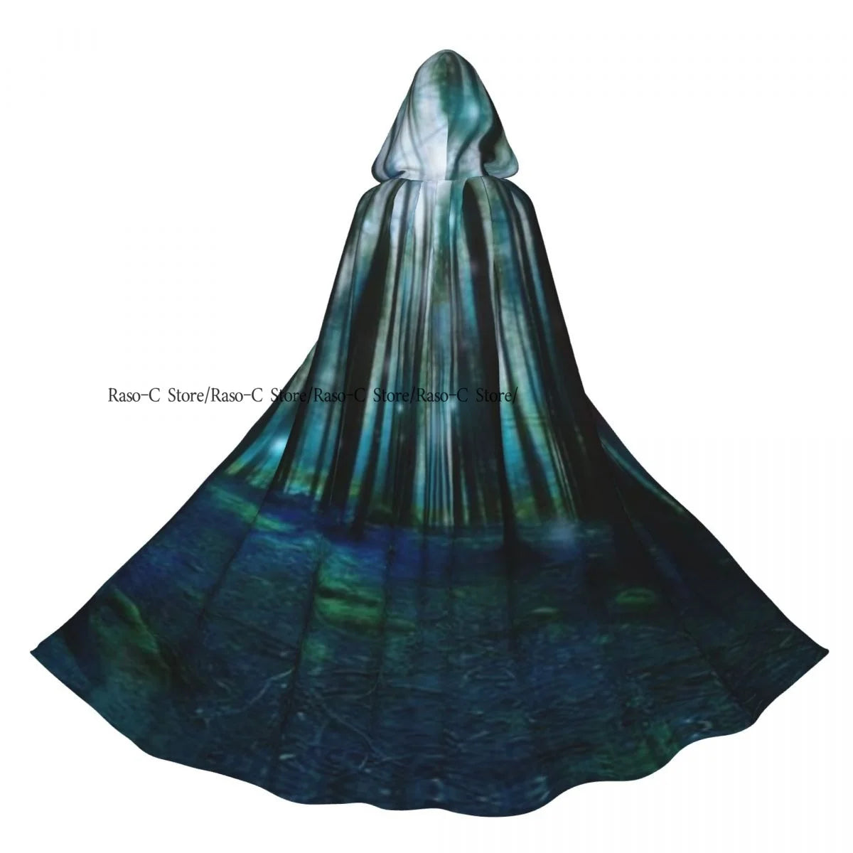 Hooded Cloak Unisex Cloak with Hood Beautiful Forest Landscape Cloak Vampire Witch Cape Cosplay Costume