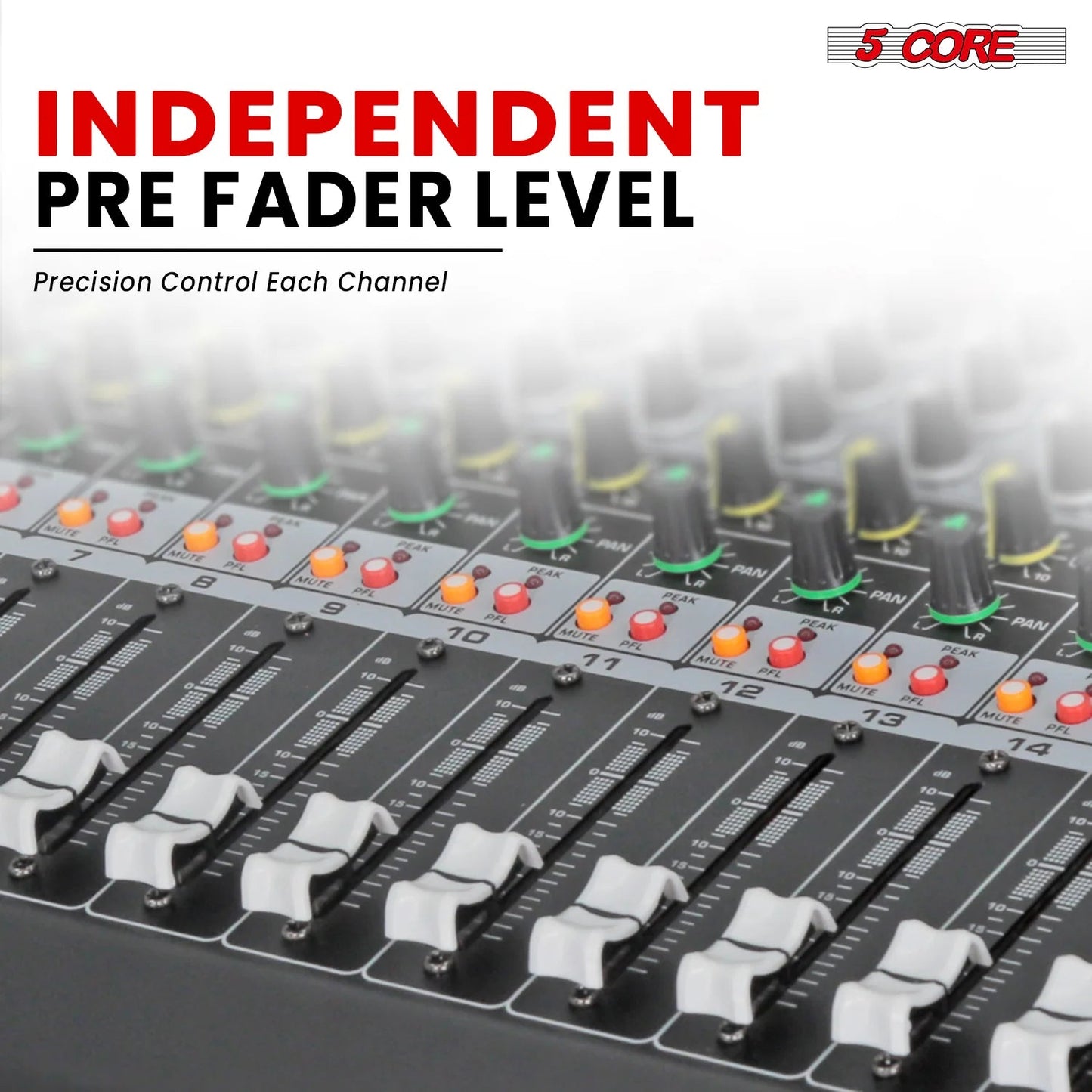 Audio Mixer 12 Channel DJ Equipment with Bluetooth USB Console Sound
