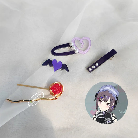 Anime Project SEKAI COLORFUL STAGE Shinonome Ena Cos Hair Clip Cosplay Headdress Halloween Costume Prop Jewelry Accessories