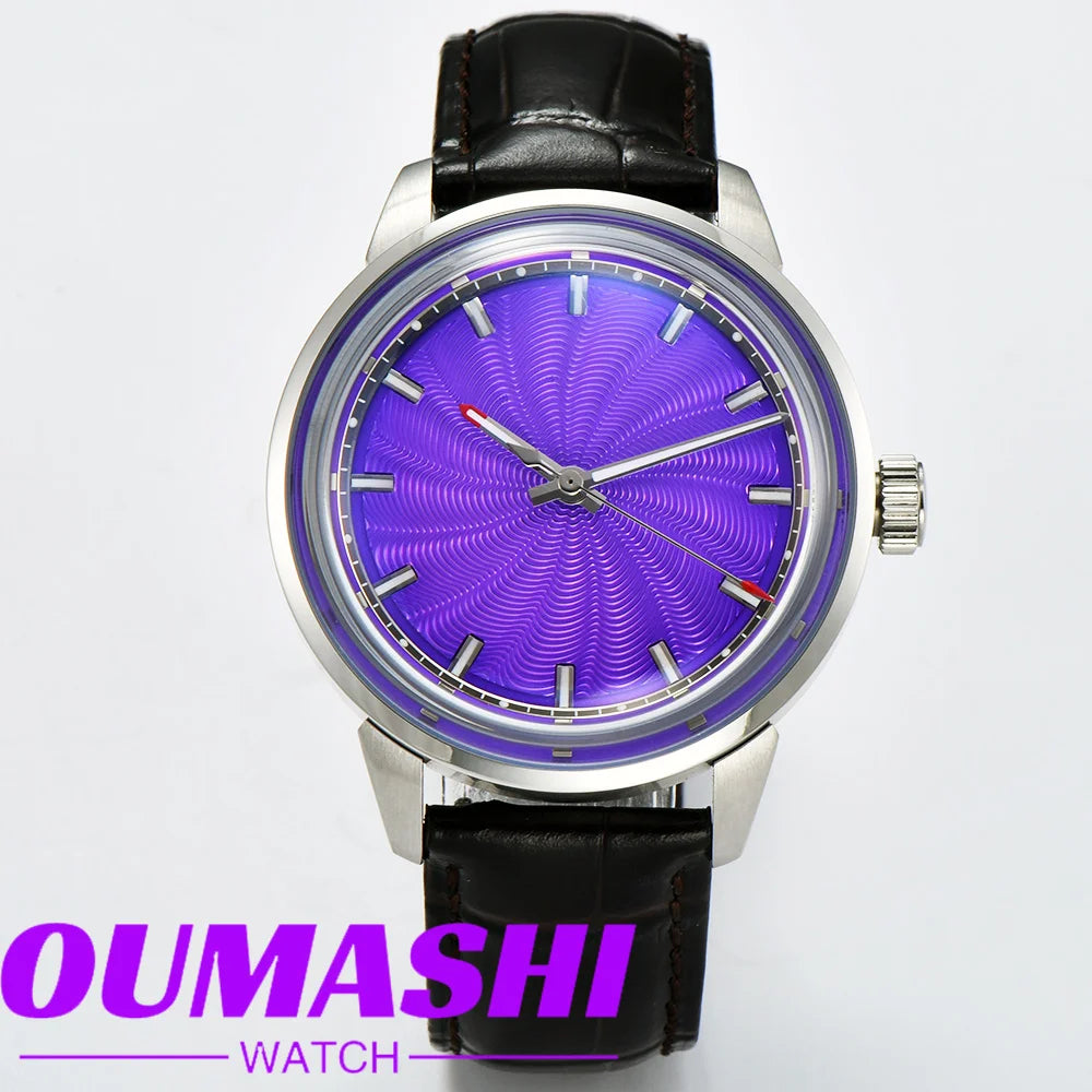 MIYOTA8215 custom watches men 42mm Automatic mechanical movement 316L stainless steel case Green Glow men's luxury BLUE watch