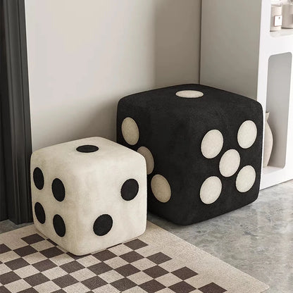 Nordic Solid Wood Frame Shoe Stool Bedroom Ottoman Comfortable Multifunctional Small Stool  High Weight Capacity Low Stool