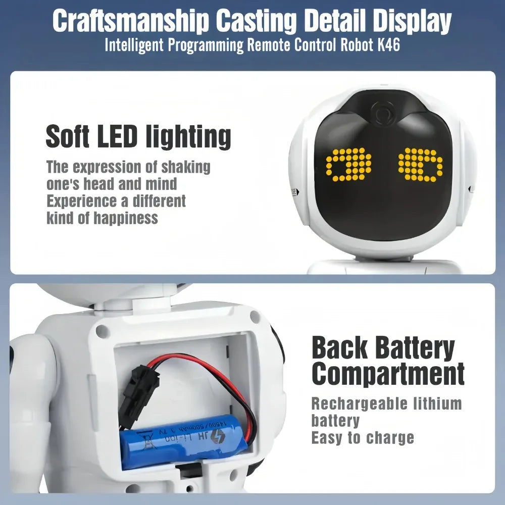 RC Robot Toy Gesture Sensing Programmable Interactive Music Dance Intelligent Remote Control Christmas Birthday Gift for Child