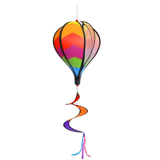 Hot Air Balloon Wind Spinner Rainbow Hanging Wind Twister Outdoor Windmill Garden Yard Home Festival Celebration Balloon