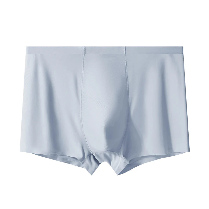1Pcs Traceless Panties Men's Boxer Shorts Ice Silk Underwear Thin Underpants Sexy Panties Breathable Elastic Lingerie Wholesale