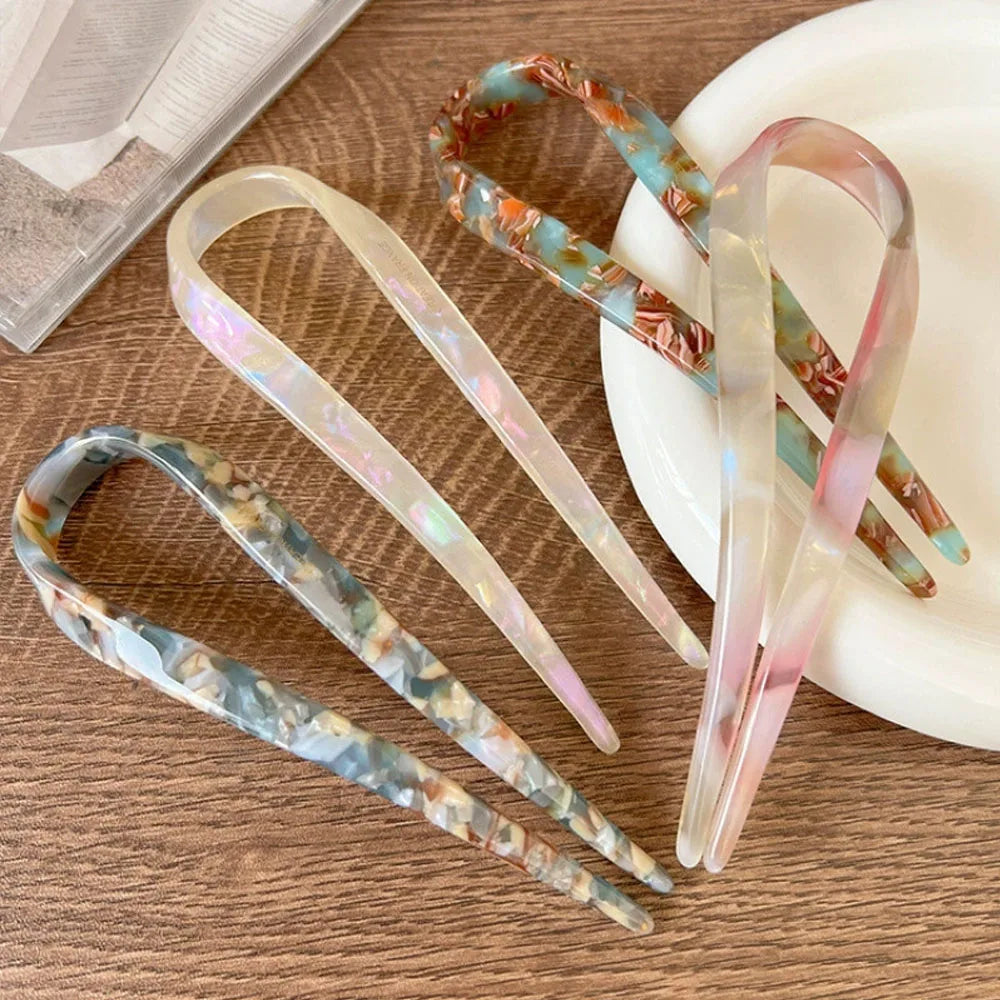 Retro U-shaped hairclip for women elegant temperament ponytail hairpin fashion girls Hair accessories