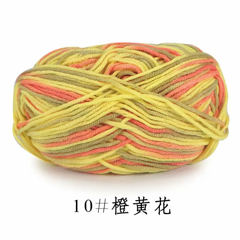 5Strands 2.5mm Colorful Soft Cotton Baby Knitting Wool Yarn Crochet Craft  Crochet Fancy Yarn Hand Knitting Sweater Baby Clothes