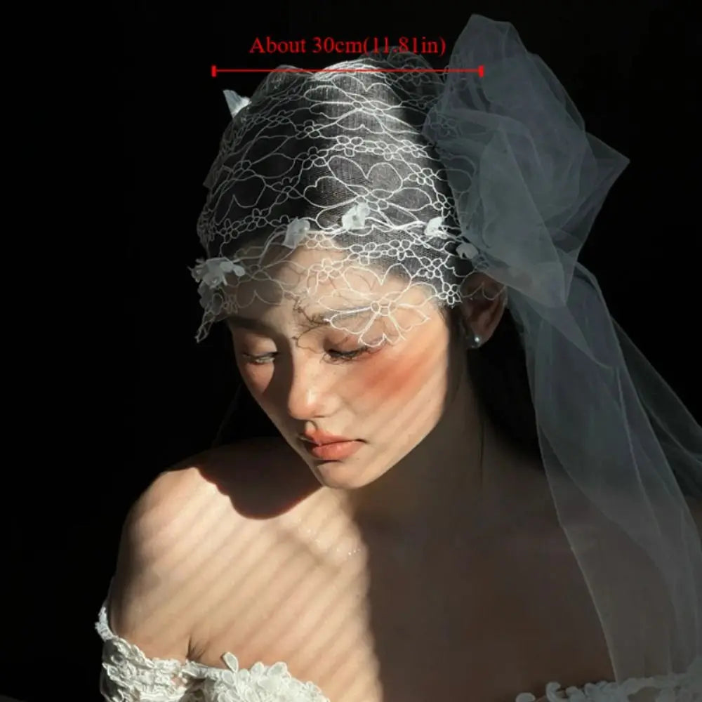 New Retro Bridal Headdress French Style Elegant Bridal Lace Floral Hat Banquet Luxury Wedding Headband Hair Accessories