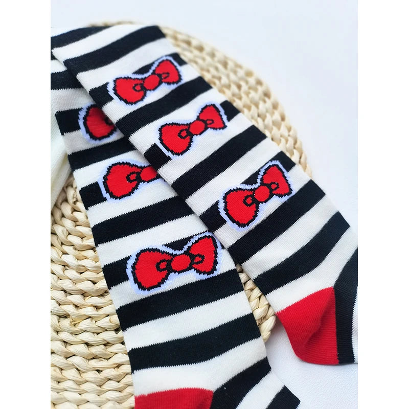 2025 New Spring Girls Color Bows Tights Kids Stockings  Autumn Baby Girl Clothes  Tights for Girls  Striped Pantyhose