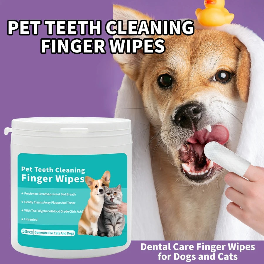 Disposable Pet Cleaning Products Teeth Cleaning Wipes Ear Care