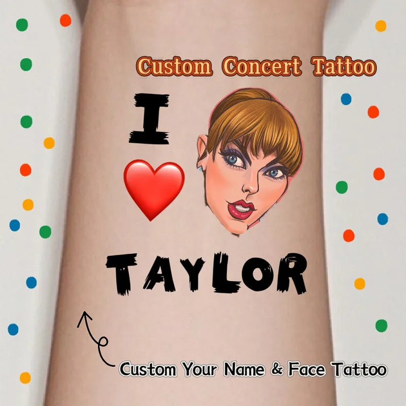 40PCS Customizable wedding temporary tattoo sticker personalized couple lover Proposal Bride groom decoration dressing up marrym