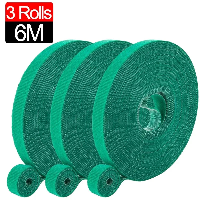 2M Nylon Plant Ties Plant Bandage Hook Tie Loop Adjustable Plant Support Reusable Fastener Tape for Home Garden Accessories