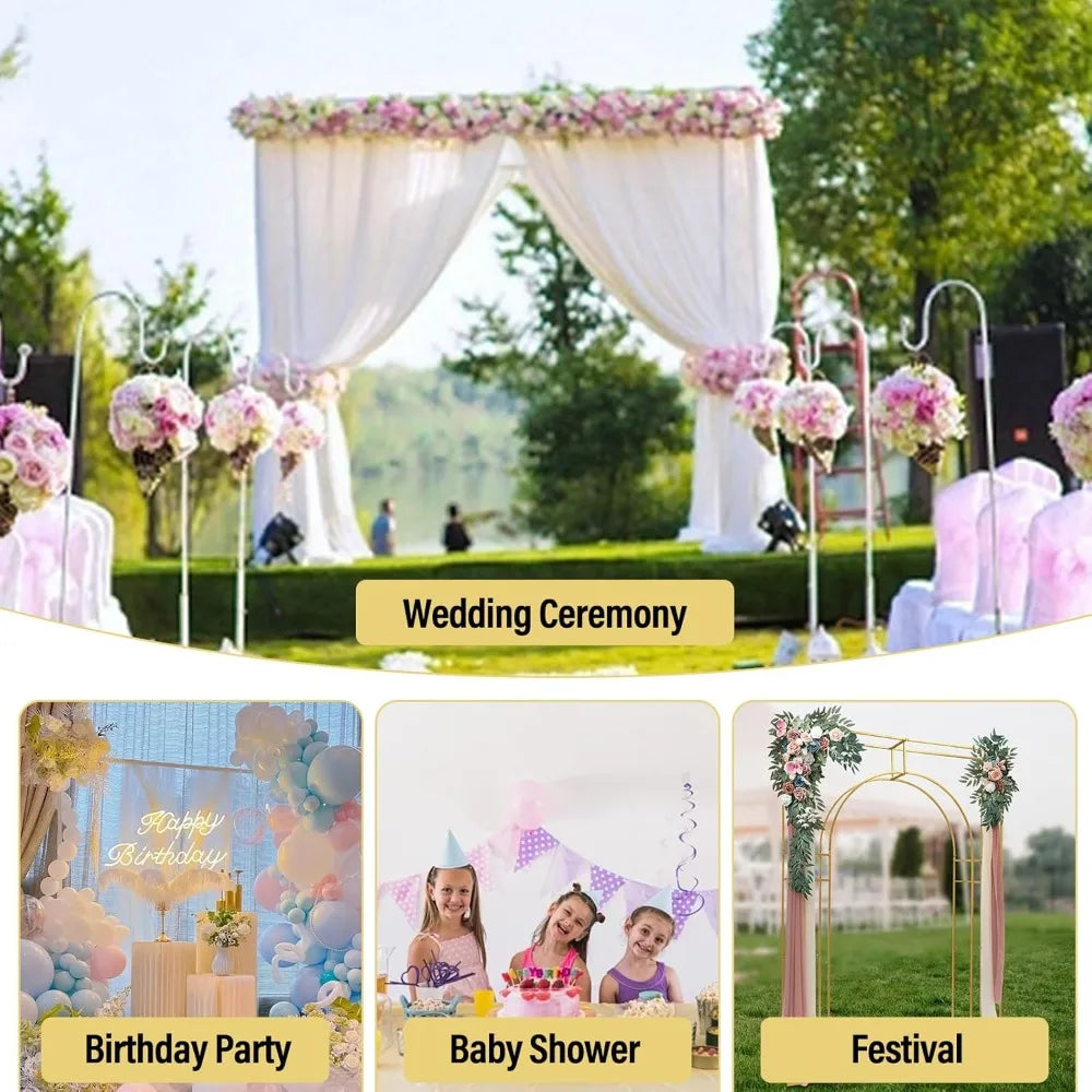 Wedding Arch Backdrop Stand, Wedding Arches for Ceremony Square Metal Balloon Arch Stand Garden Arbor Frame for Wedding