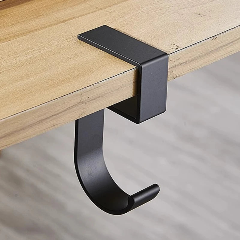 Adjustable Desk Edge Hook Punch-free Table Side Hook Multi-functional Holder Clothing Coat Keys Bathroom Towel Organizer