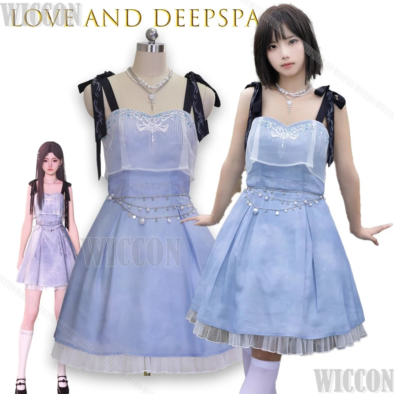 Love And Deepspace Caleb Birthday Dress Player Girl Daily Dress Cosplay Clothes Game Outfit Halloween Christmas Party Carnival