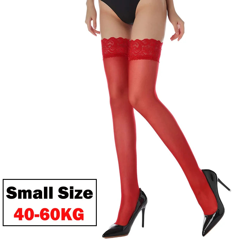 Plus Size Stocking Sexy Lace Thigh High Knee Stockings Lingerie Women Transparent Elastic Socks Leggings Nylon Temptation Medias