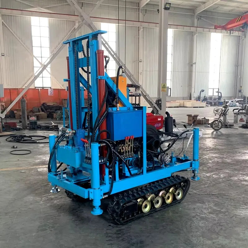 120m/180m Deep Crawlaer Wheeled Crawler Portable 22HP Diesel Engine Rotary Water Well Drilling Rig Machine  2024
