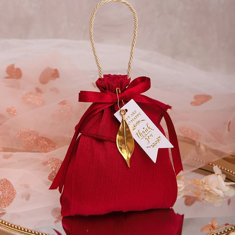 5pcs new gift bag candy biscuit packaging bag wedding birthday party baby shower cloth gift packaging bag gift for guests