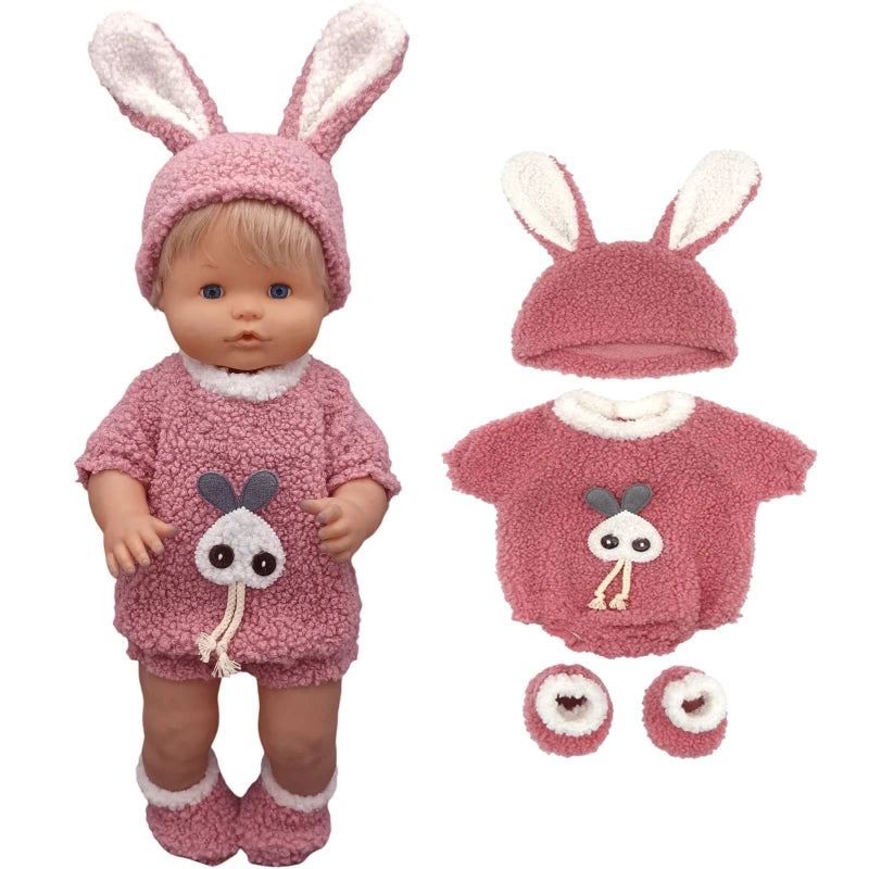 40cm Baby Doll Boy Clothes Grey Rompers Sock Hat For 38 Cm Nenuco Doll Clothing Ropa Y Su Hermanita Toys Wears