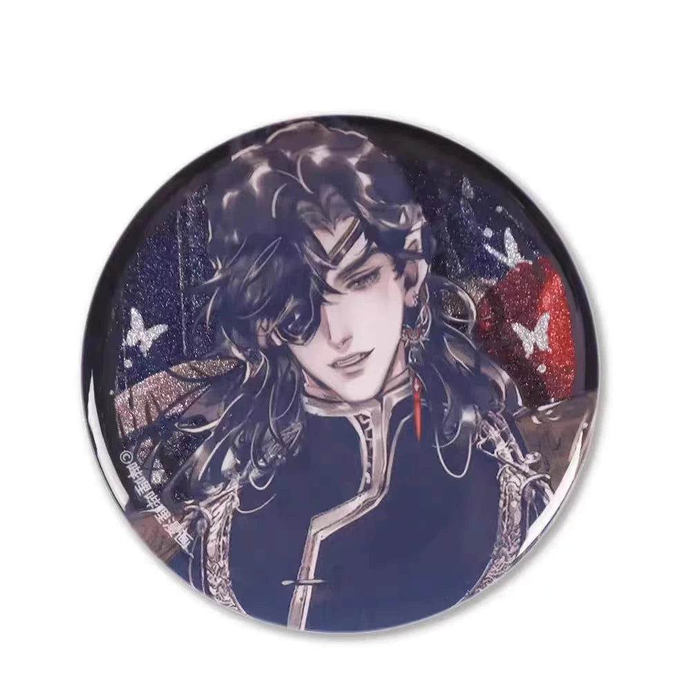 58mm Hua Cheng Xie Lian Cartoon Figure Badge Anime Peripheral Heaven Official'S Blessing Pins For Backpack Shirt Jewelry Gift