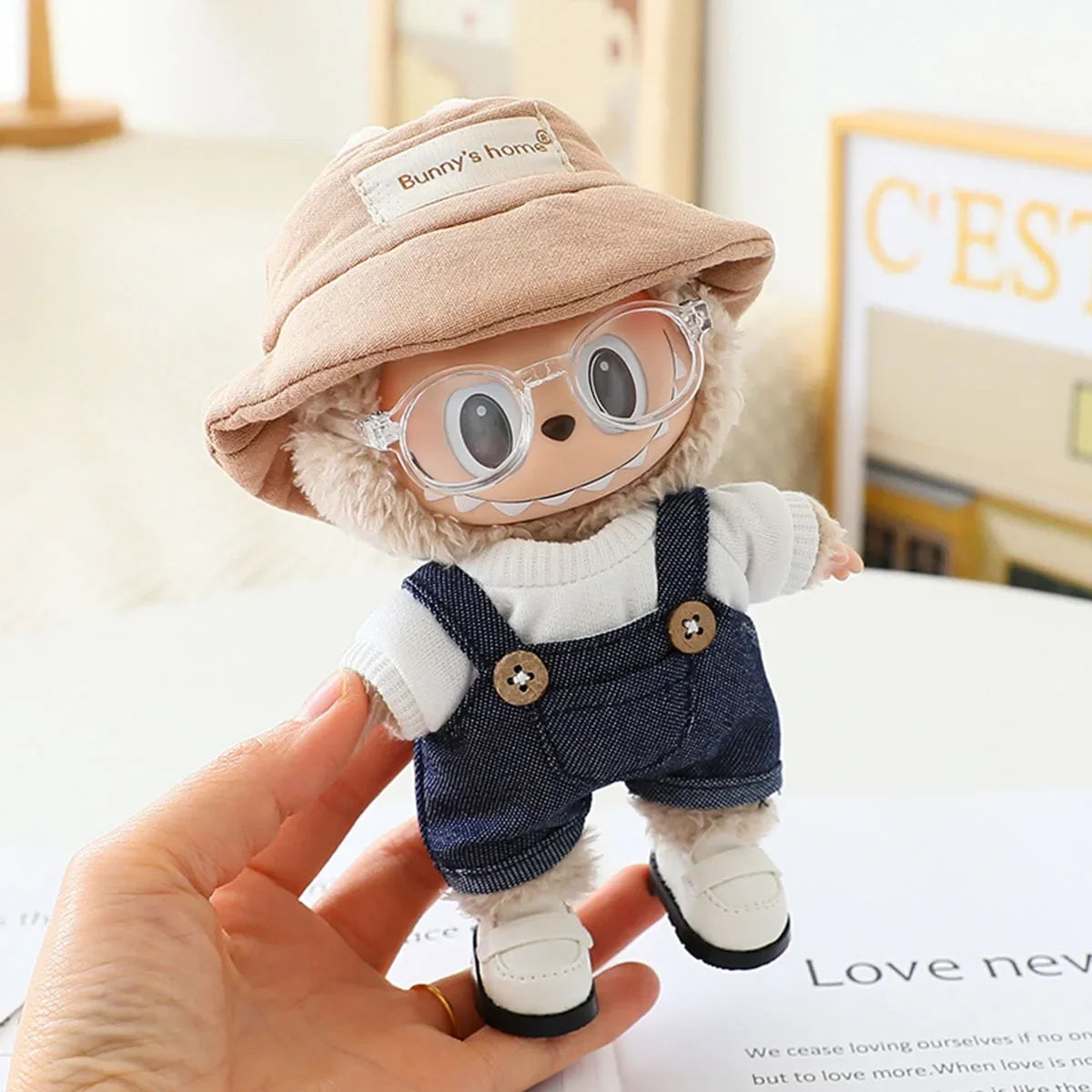 Modern Style 17cm Labubu Baby Clothes Series Doll Outfit Macaron Baby Doll Clothing Set for Collectible Figures