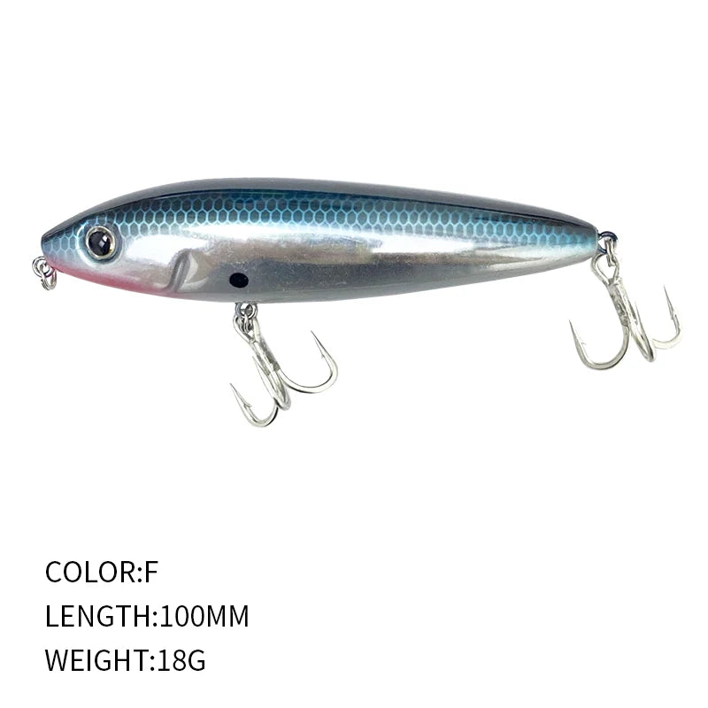17g 100mm Floating Pencil Fishing Lure Surface Walk the Dog Artificial Bait for Saltwater Skitter Walk Topwater Fishing Supplies