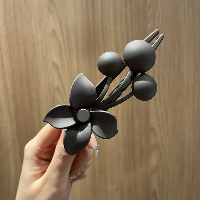 2024NEW Girl Fashion Sweet Hairpin Flower Hair Clip Cute Graceful Scrub  Duckbill Clip New Children Hair Accessories