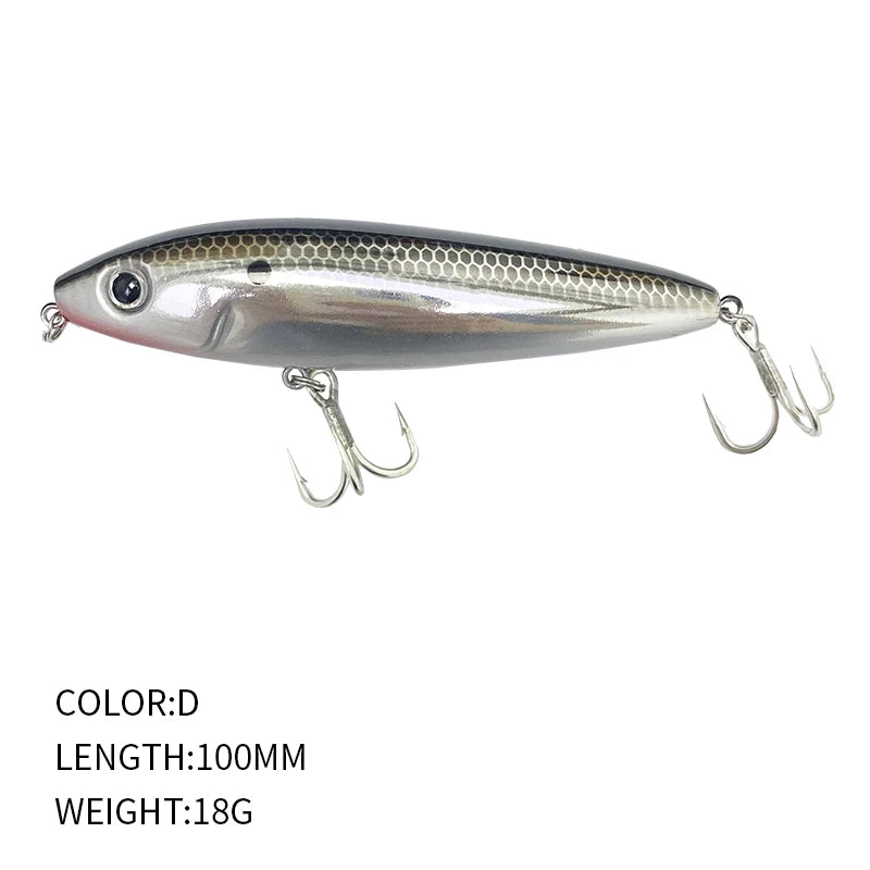17g 100mm Floating Pencil Fishing Lure Surface Walk the Dog Artificial Bait for Saltwater Skitter Walk Topwater Fishing Supplies