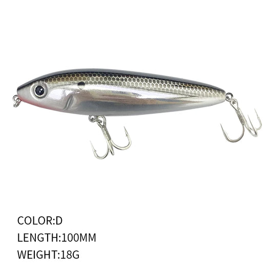 17g 100mm Floating Pencil Fishing Lure Surface Walk the Dog Artificial Bait for Saltwater Skitter Walk Topwater Fishing Supplies