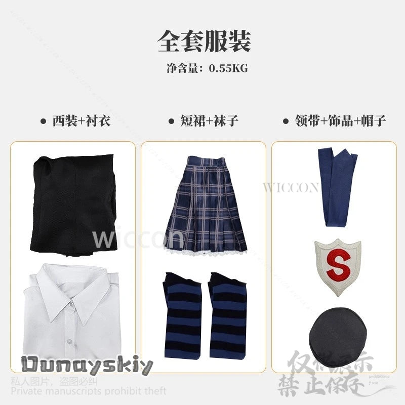 Panty Anime Cartoon Stocking Cosplay JK School Uniform Skirt Dress Woman Girls Sexy Party Suit Wigs Cos Halloween Customized