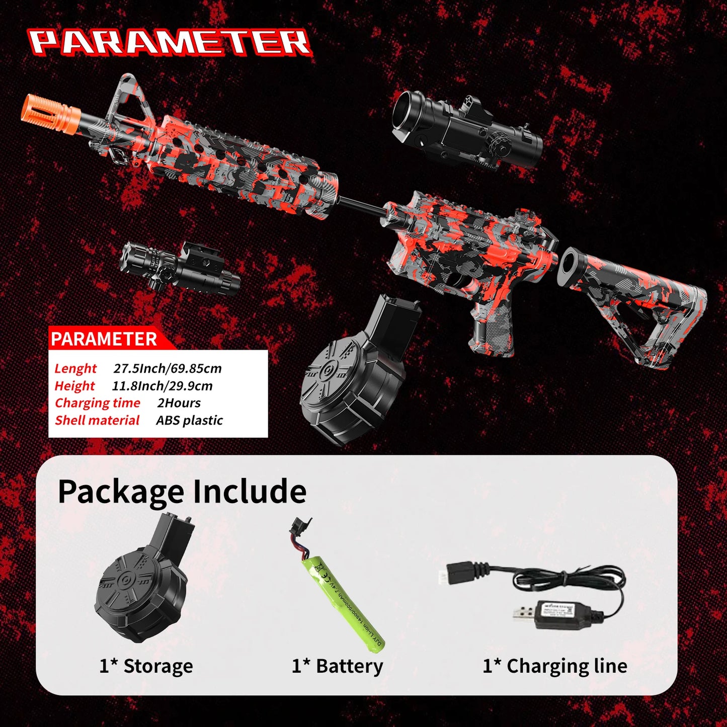 Blaster With Drum, Automatic Dual Mode Blaster, For Outdoor Activities -Perfect For Outdoor Team Games & Christmas Gifts, Black