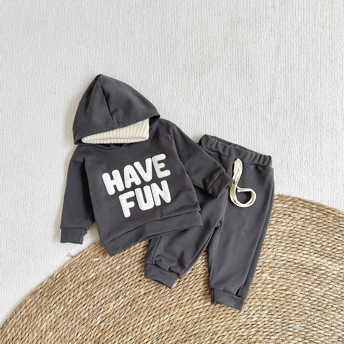 Newborn Baby Clothes Set Boys Girls Hoodies Suit Casual Style Letter Print 2PCS Sets Children Baby Sweatshirt Spring Autumn