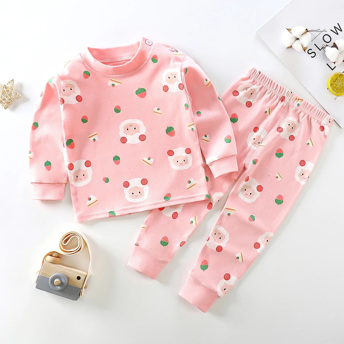 Spring Autumn Children's Clothing Sets Boys Sleepwear Clothes Kids Pajamas Set Baby Girls Cotton Pyjamas