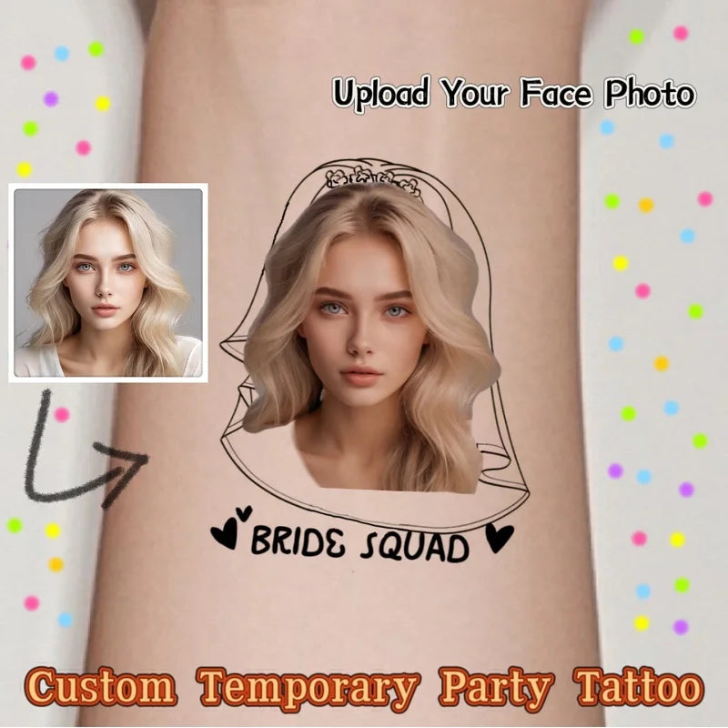 40PCS Customizable wedding temporary tattoo sticker personalized couple lover Proposal Bride groom decoration dressing up marrym