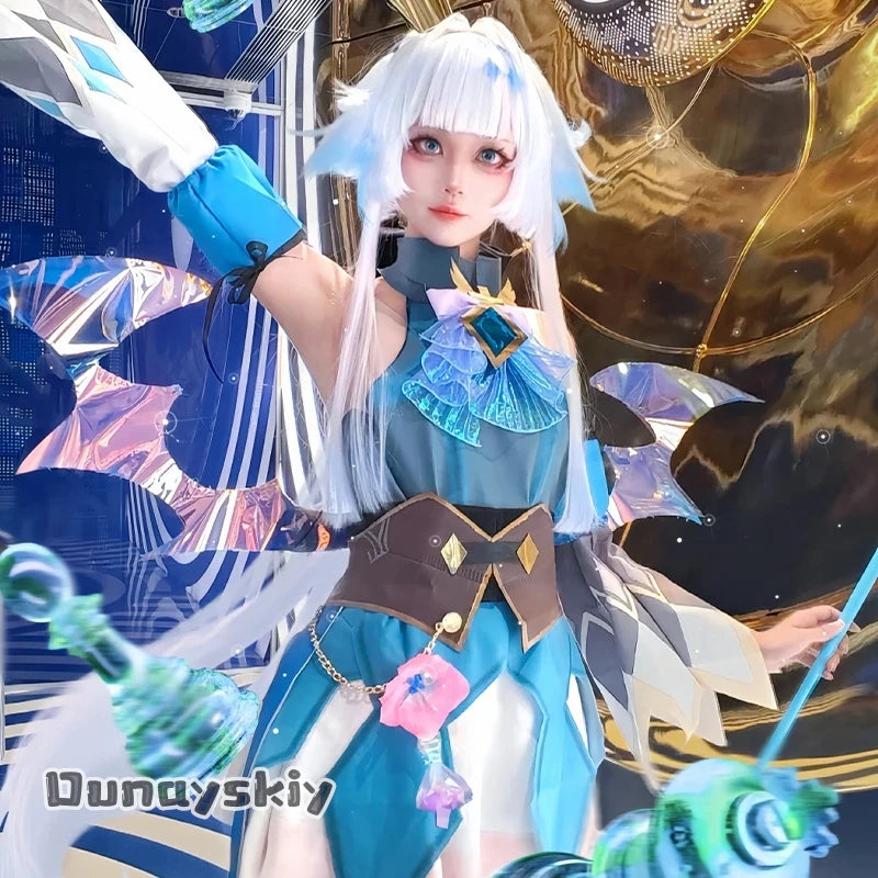 Honkai Star Rail Cerydra Cosplay Costume Cerydra Wig Shoe Dress Uniform Set Halloween Party Disguise for Adult Women Girls