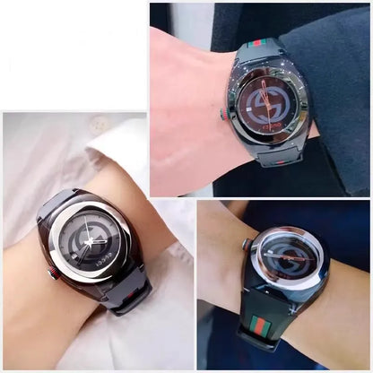 29-21mm For Gucci YA137/YA137107A Rubber Watch Strap Dedicated Protruding Port Band Waterproof Man Black Watch Bracelet