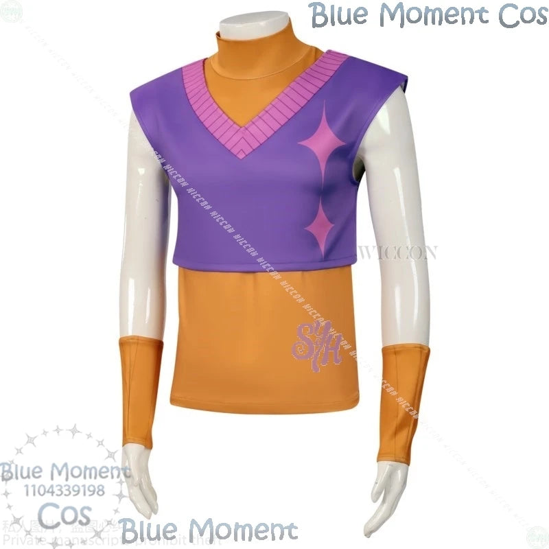 Mystery Saja Boys Cosplay Movie Kpop Demon Anime Suda Pop Stage Uniform Purple Vest Yellow Sleeve Korea Boys Group Halloween Cos