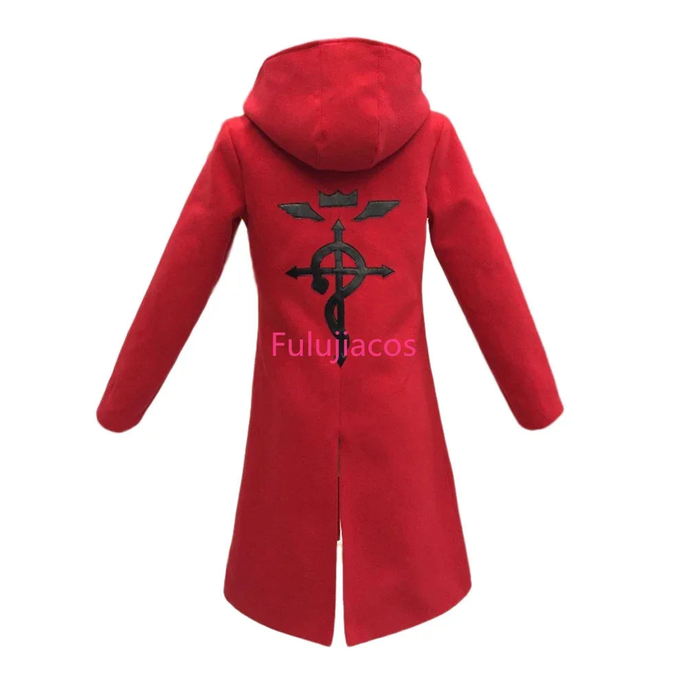 Fulujiacos Fullmetal Alchemist Edward Elric cosplay costume set Cloak coat
