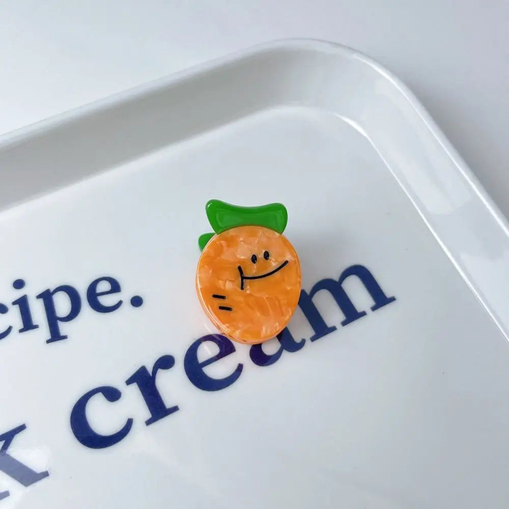 Cartoon Acetate Simulation Fruit Hair Clip Vegetable Series Small Grab Clip Mini Hair Claw Hair Accessories Geometry