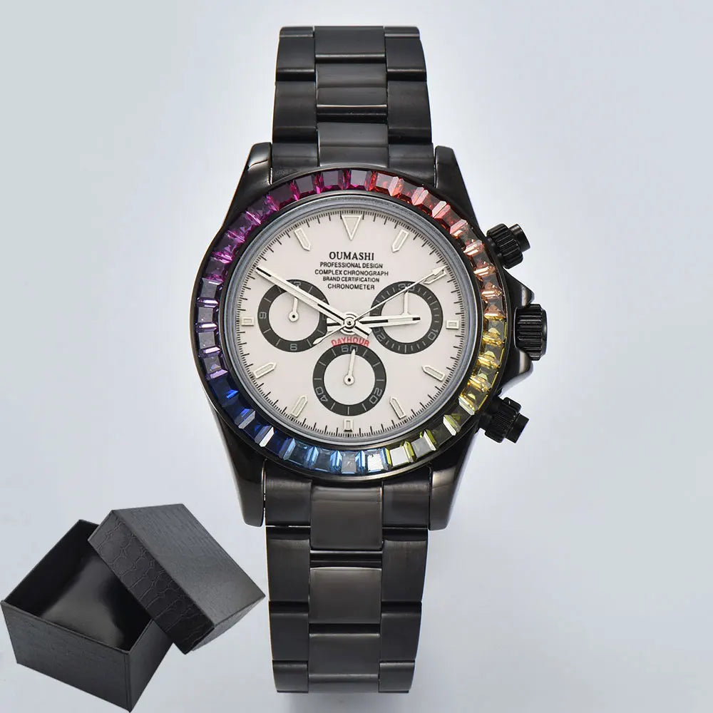 4613 WATCH man sapphire Glass GEM customized automatic mechanical watch 39.3mm  7750Amovement chronograph watch Waterproof 10ATM