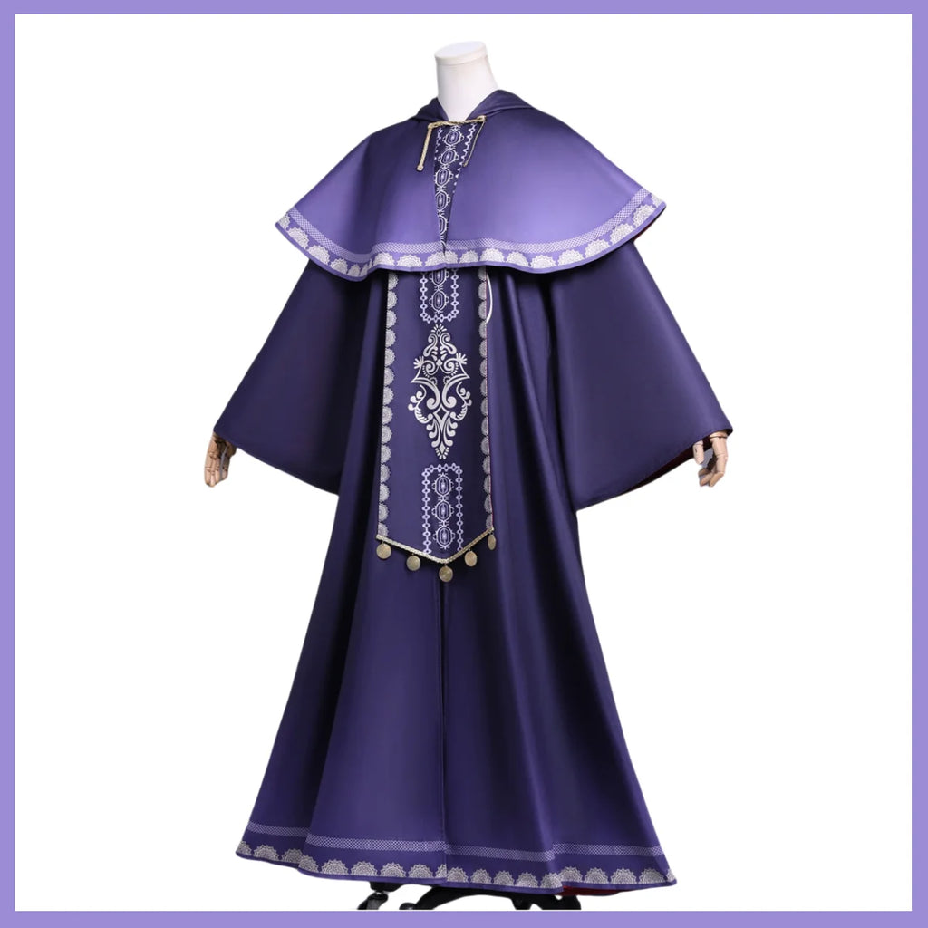 Anime Silent Witch Monica Everett Cosplay Costume Purple Robe Dress Coat Uniform Woman Cute Halloween Masked Ball Suit