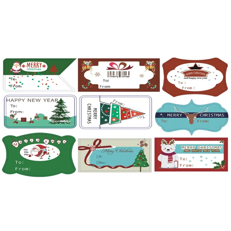 10sheets/lot  Christmas theme kawaii paper adhesive seal sticker gifts sealing sticky decorative  label Gift Sealing Sticker