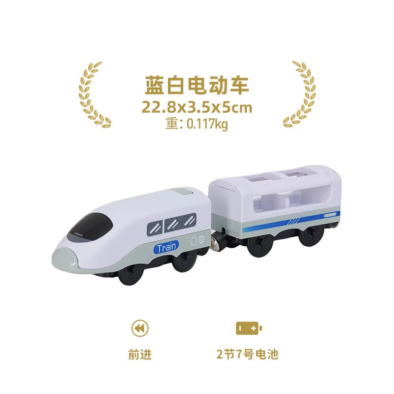 RC Electric Train Set Truck Magnetic Train Diecast Slot Car Toy Fit for Wooden Railway Train Track Birthday Christmas Gift